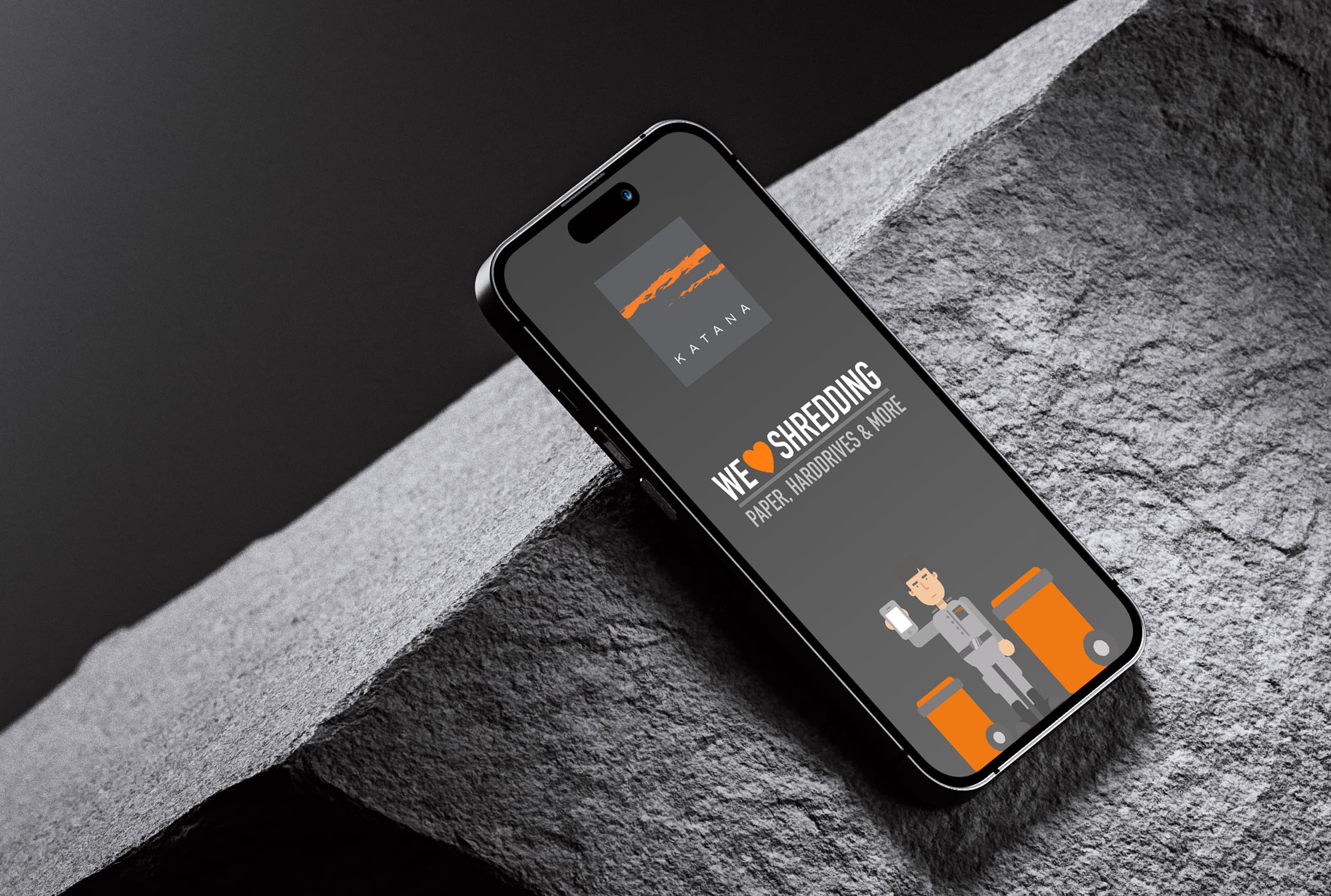 The KATANA app: we love shredding, paper, harddrives and more