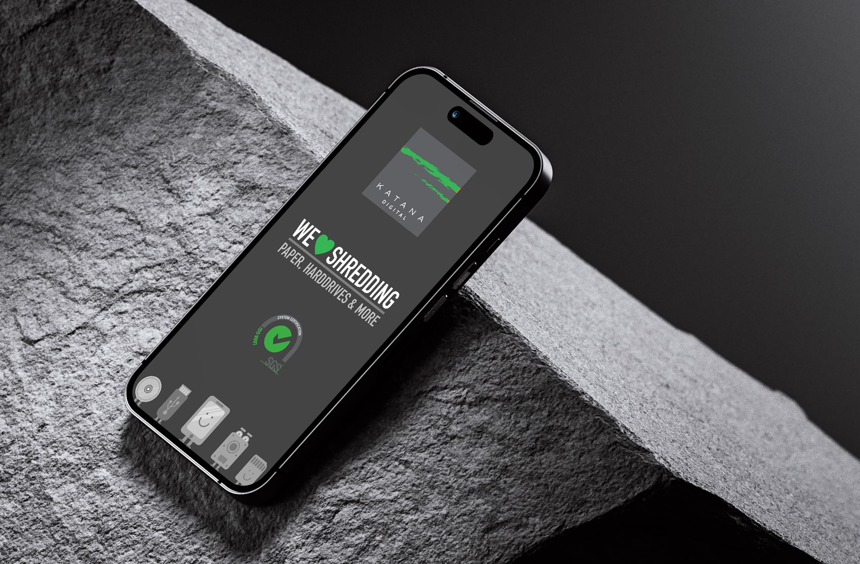 The KATANA DIGITAL app, carrying the ISO 9001 certification
