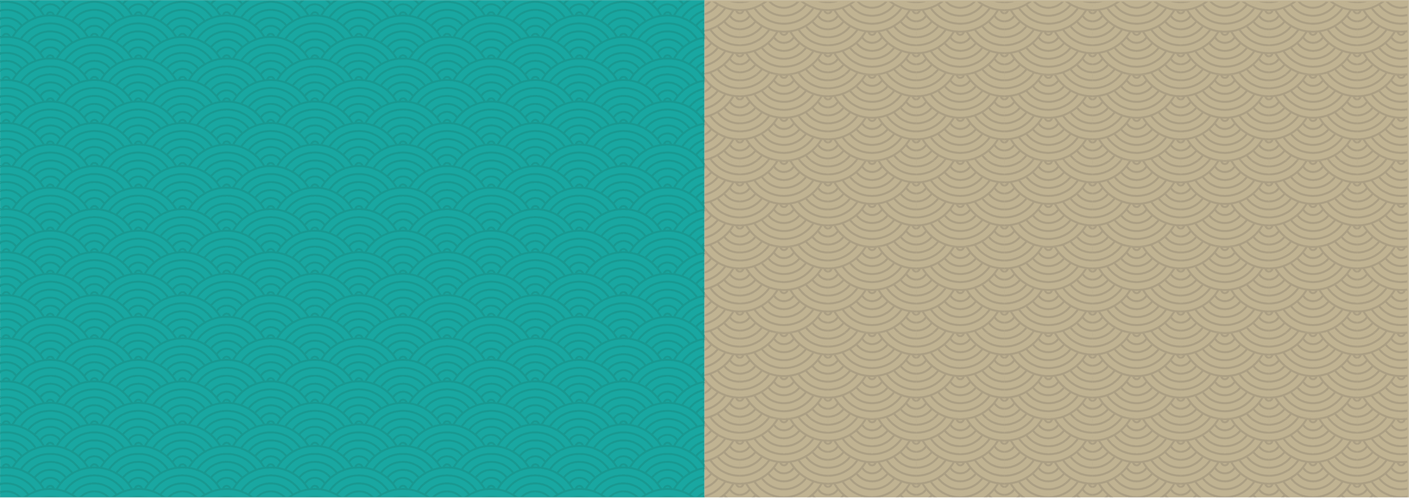 Le motif de vagues seigaiha, en algue et en céramique