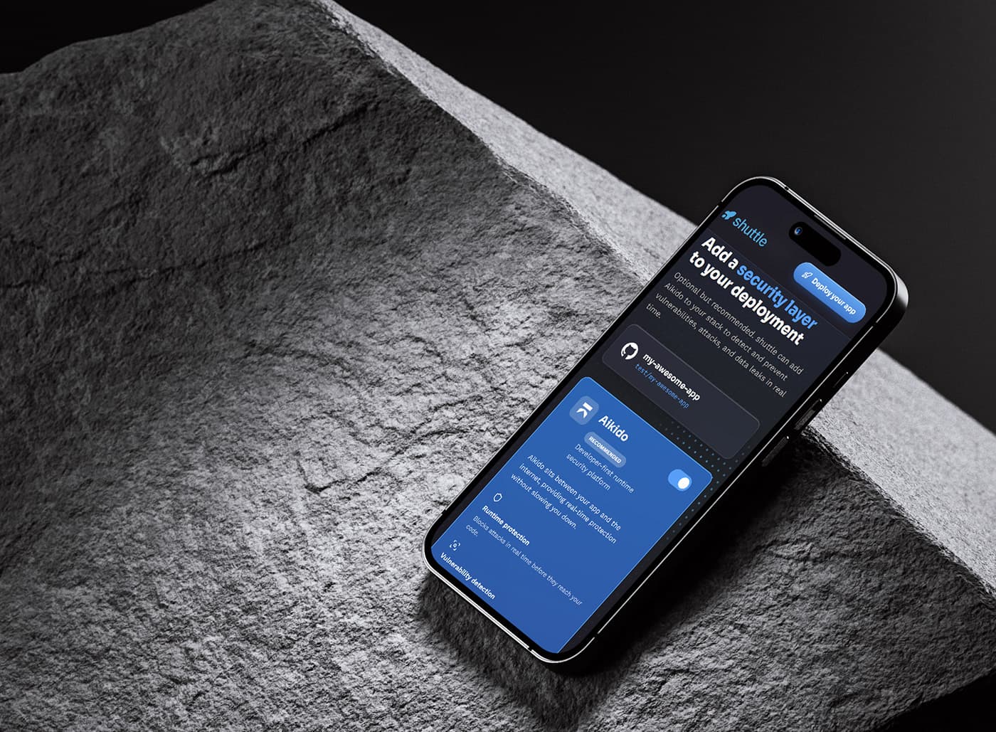 Adding a security layer to a deployment on mobile
